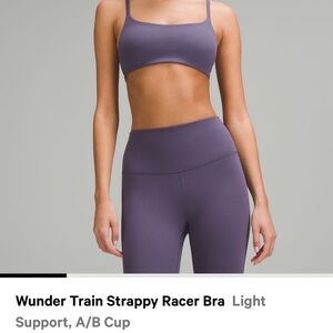 COPY - Wunder Train Strappy Racer Bra in color Nightfall size 6
